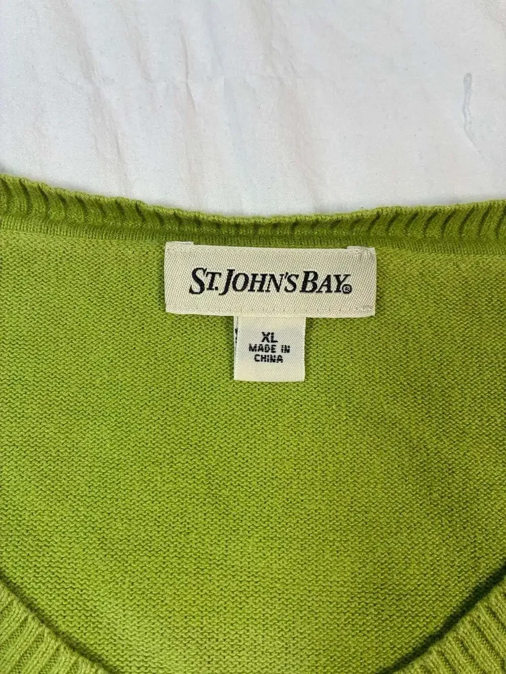 Vintage St. john's Bay pullover 100% Cotton Cottage Core Size XL